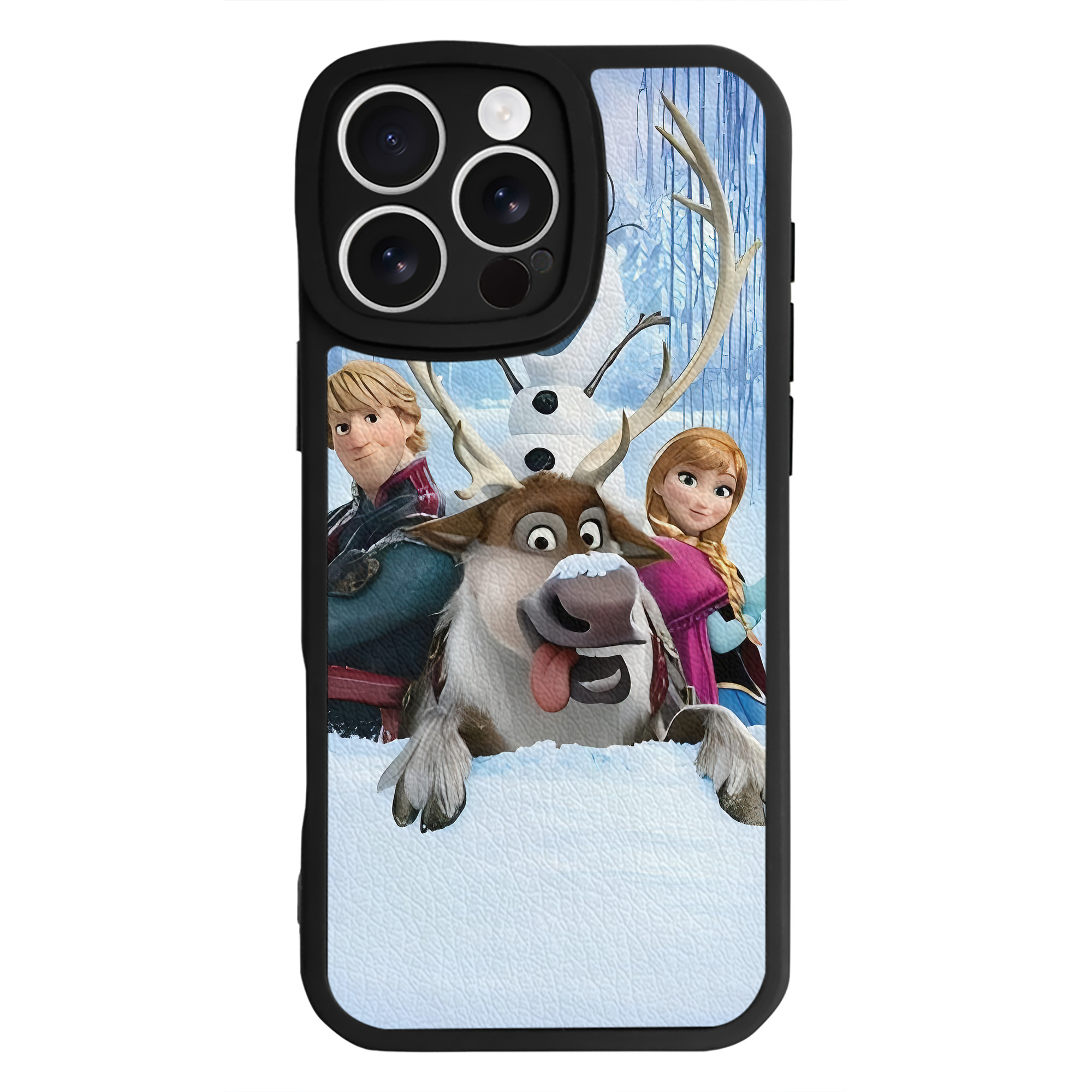 （画像用） アナと雪の女王 アンナ エルサ Frozen Anna Elsa 【iPhone 16シリーズ対応】シリコンスマホケース（レザー調） 材質：シリコン